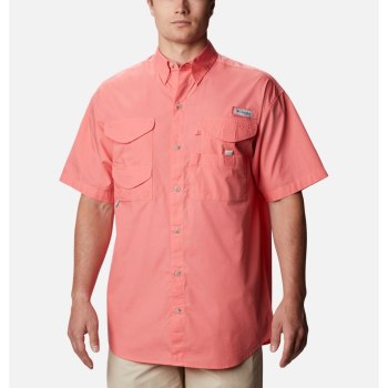 Columbia PFG Bonehead Short Sleeve Big, Camisa Rosas Para Hombre | 620573-CEL